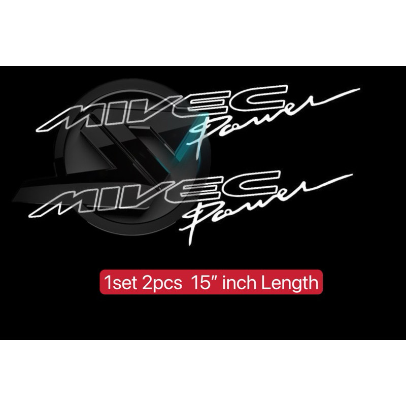 S1290 2pcs MIVEC Power car Sticker for Mitsubishi Car | Shopee Philippines