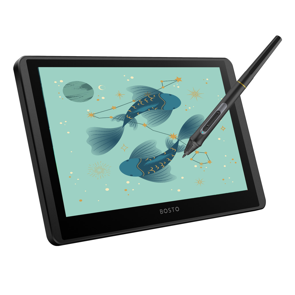 BOSTO 12HD-A H-IPS LCD Graphics Drawing Tablet Monitor 11.6 Inch Size ...