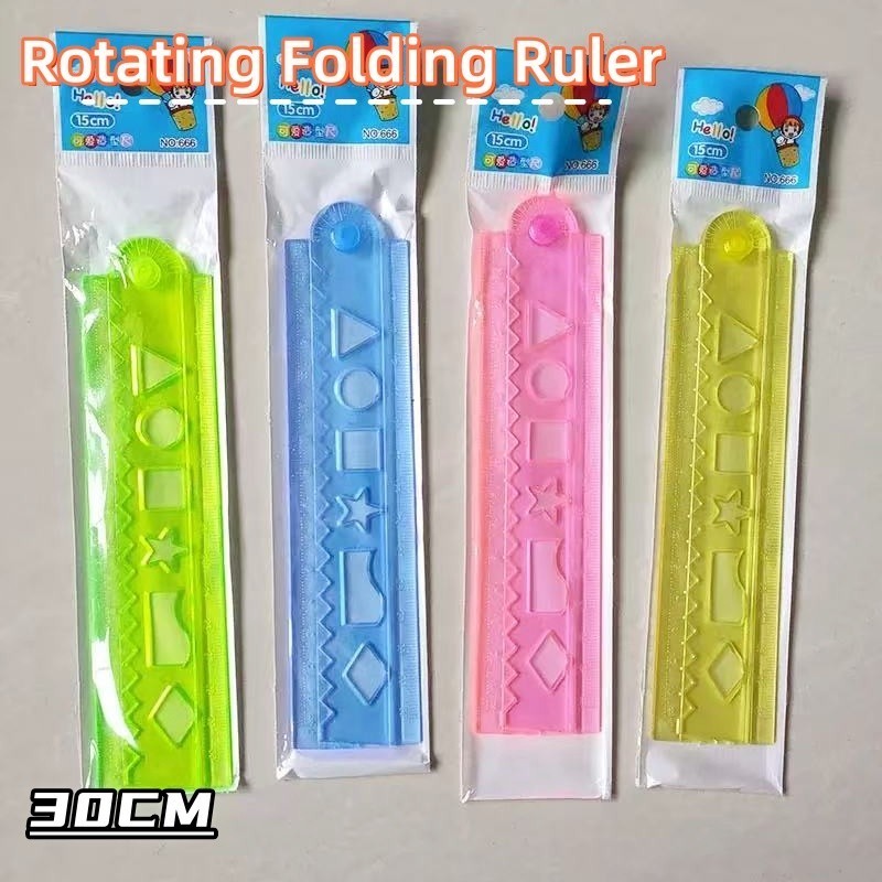 30cm Rotating Folding Ruler Children's Primary Student Drawing Tool ...