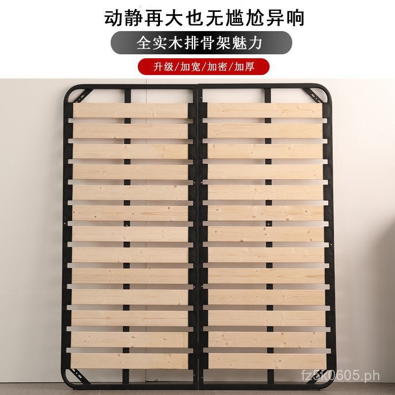 Bed Frame Bed Frame Steel Frame Foldable 1.5Tatami Rice Bed Thickened ...