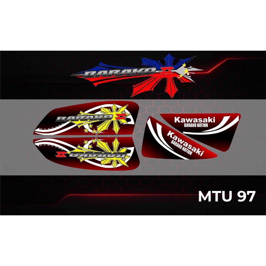 Kawasaki Barako 2 Design Stock Sticker Decal decal premium | Shopee ...
