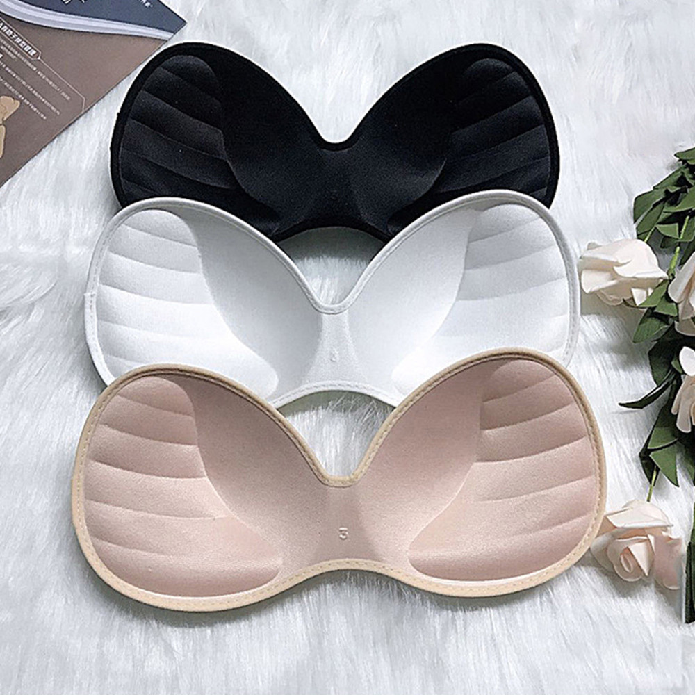 Foam Triangle Sponge Comfy Bra Pads Inserts / Removeable Push Up Breast ...