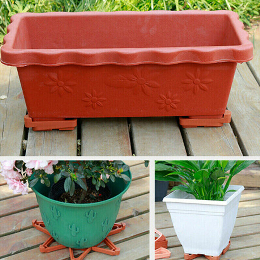 24 PCS Plant Flower Pot Feet Stand Triangle Risers Toes Indoor Outdoor ...