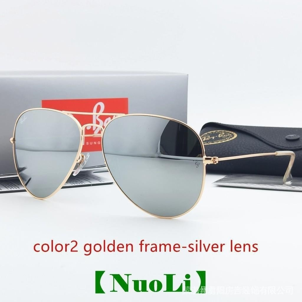 RUUK Original Sunglasses Aviator Metal Rb3025 3026 Ready Silver ...