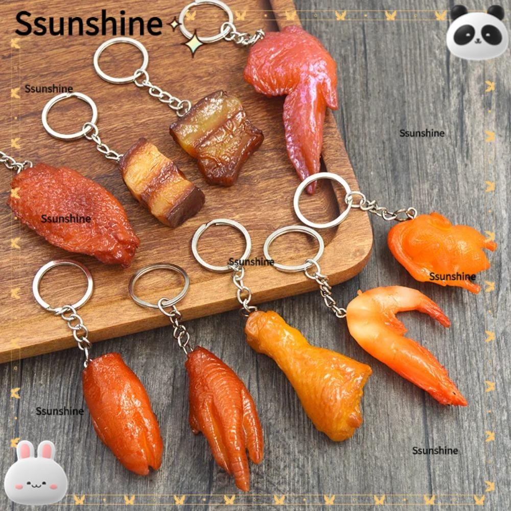 SSUNSHINE Roasted Chicken Key Holder, Luxury Fashion Simulation Food ...