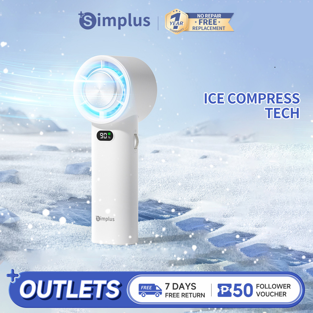 Simplus Mini Fan Rechargeable Handheld Fan with Ice-Cooling Function ...
