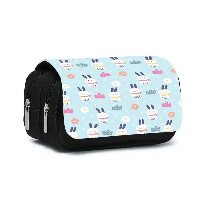 Cute Rabbit Double Layered Flip Pen Case for Boy and Girls Best 3D ...