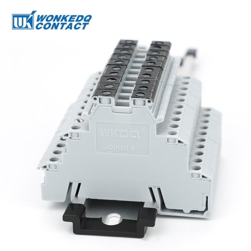 5Pcs DIKD 1.5-PV 3 Levels Terminal Block UK 2.5mm Cable Equipotential ...