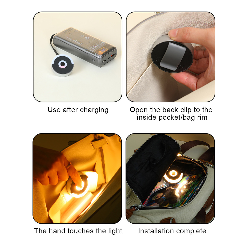 Compact Purse Light with Automatic Sensor Illuminate Your Bag for ...