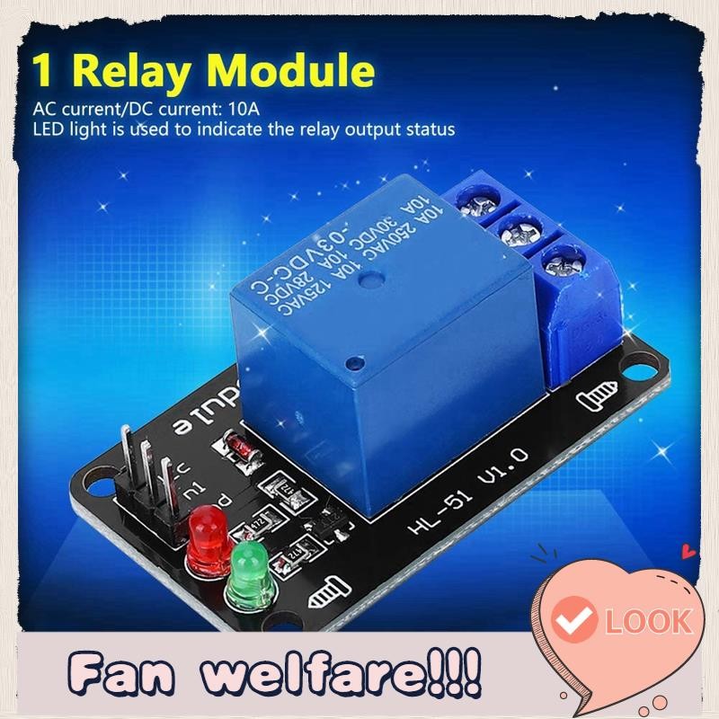 1-Way Relay Driver Module with LED Indicator Microcontroller Compatible ...