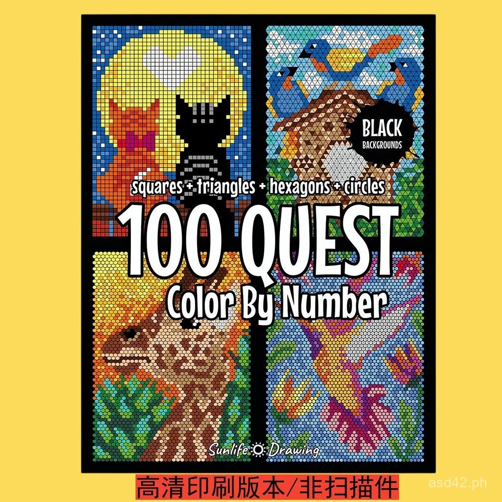 100 QUEST Color by Numbers Book Coloring Book with Numbers | Shopee ...
