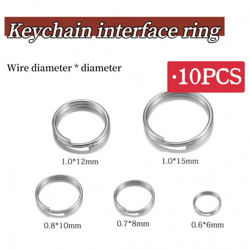M&K | Keychain Link Ring Keychain accessories Stainless Steel Double ...