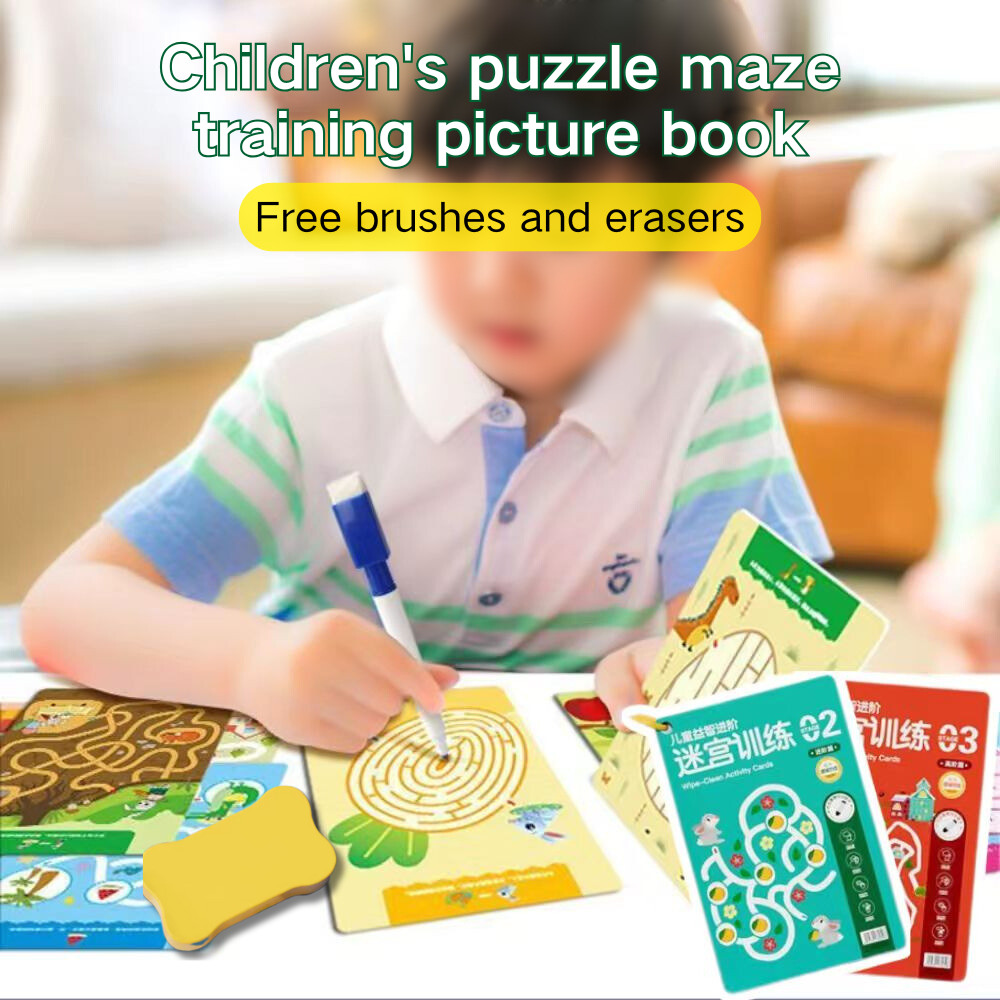 Training Maze Kids Whole Brain Book Puzzle Developing Sales Toys Hot ...