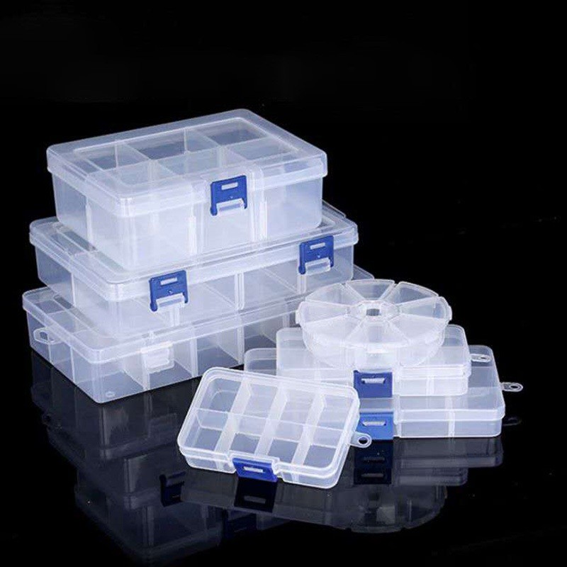 Transparent PP plastic hardware tool storage box, jewelry accessories ...