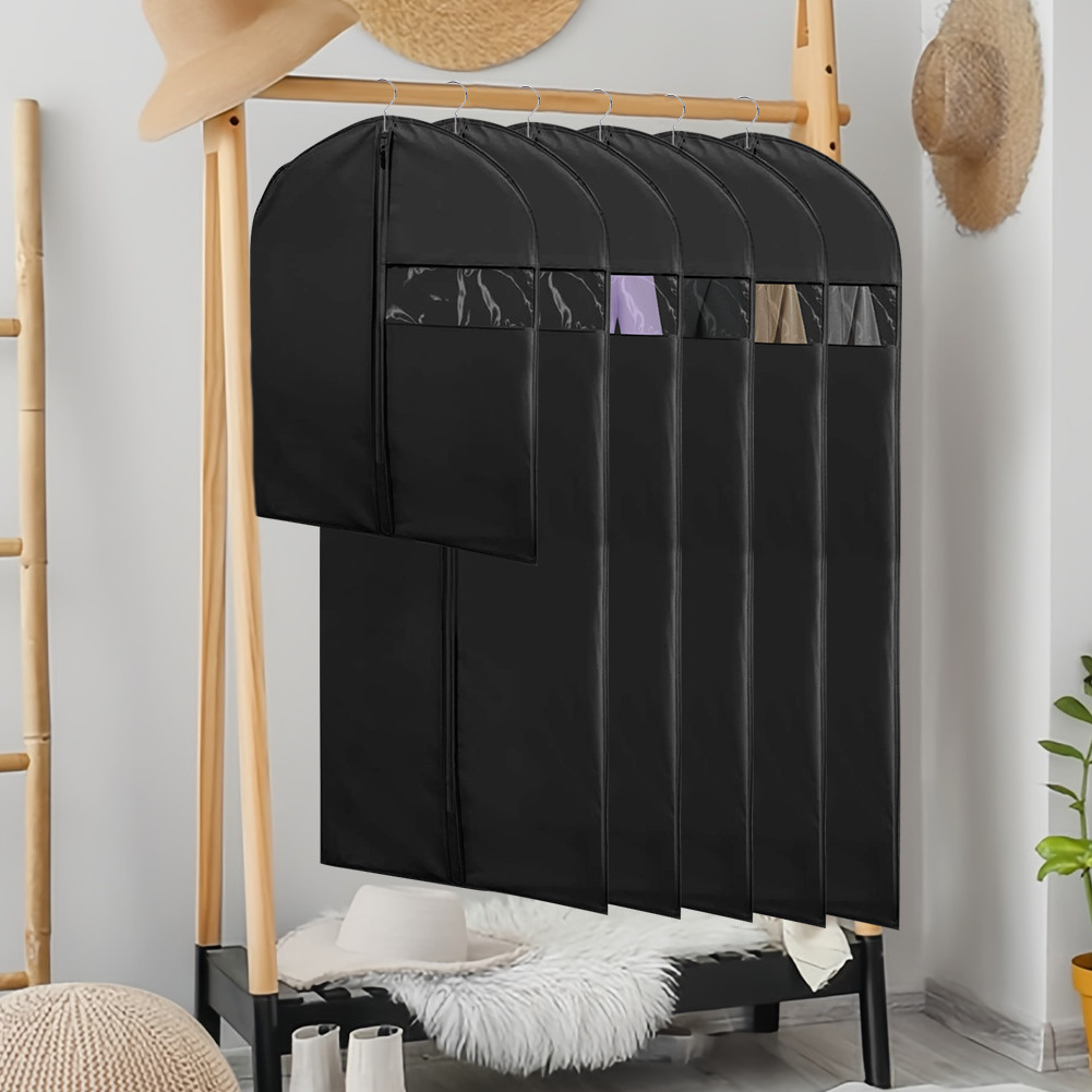 Protective Black PEVA Non Woven Garment Bag Dustproof Cover Anti Dust ...