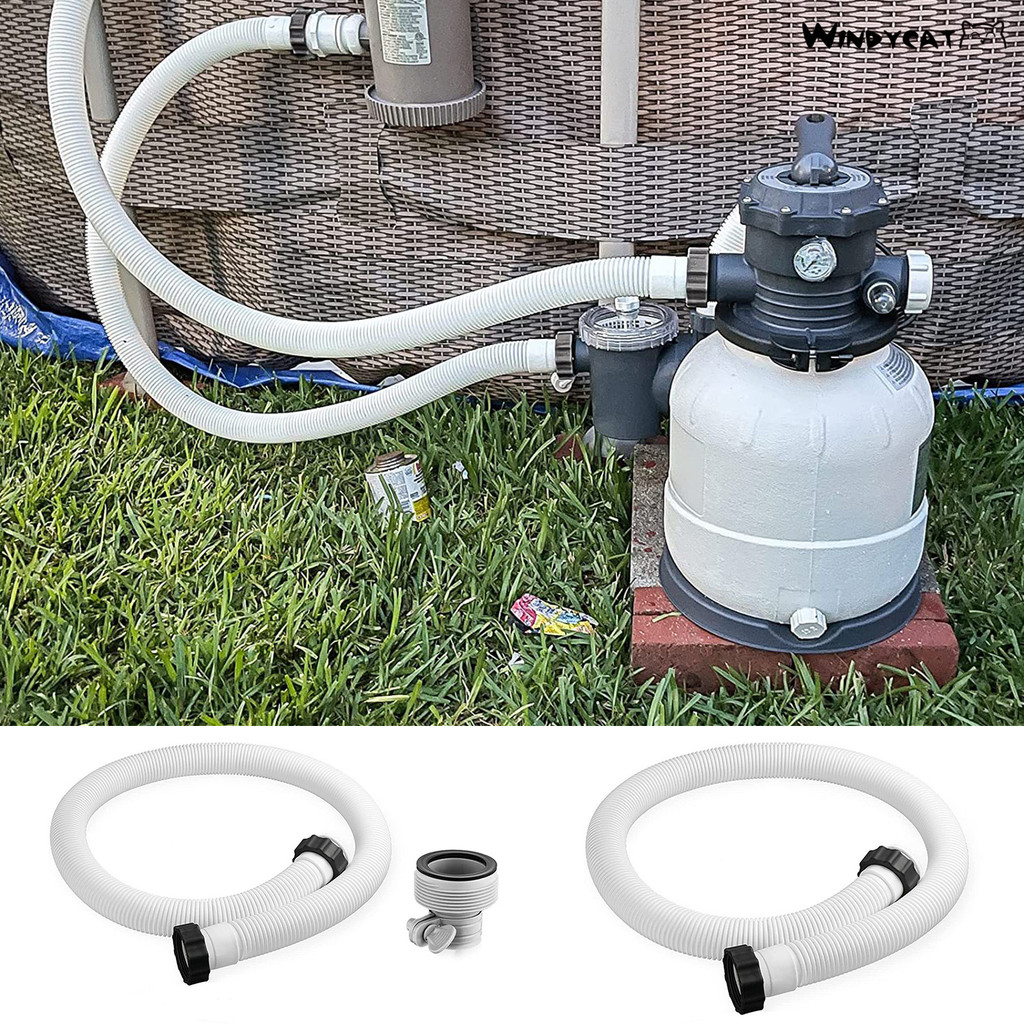 COD》Stretchable Corrugated Structure Pool Hose with Clamps Easy ...