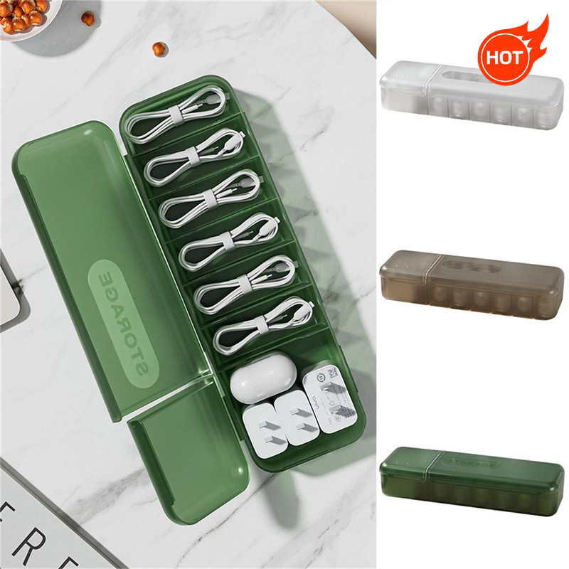 1 PC Electronic Accessories Desktop Cable Charger Headset Storage Box ...