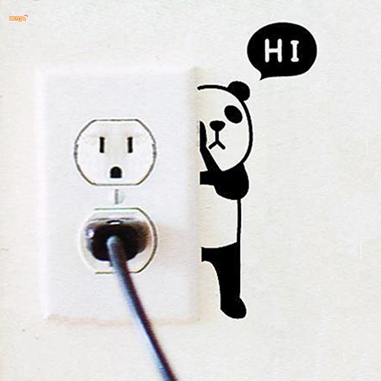 Sweet Panda Switch Sticker Wall Quote Wall Stickers Vinyl Decor Decals ...