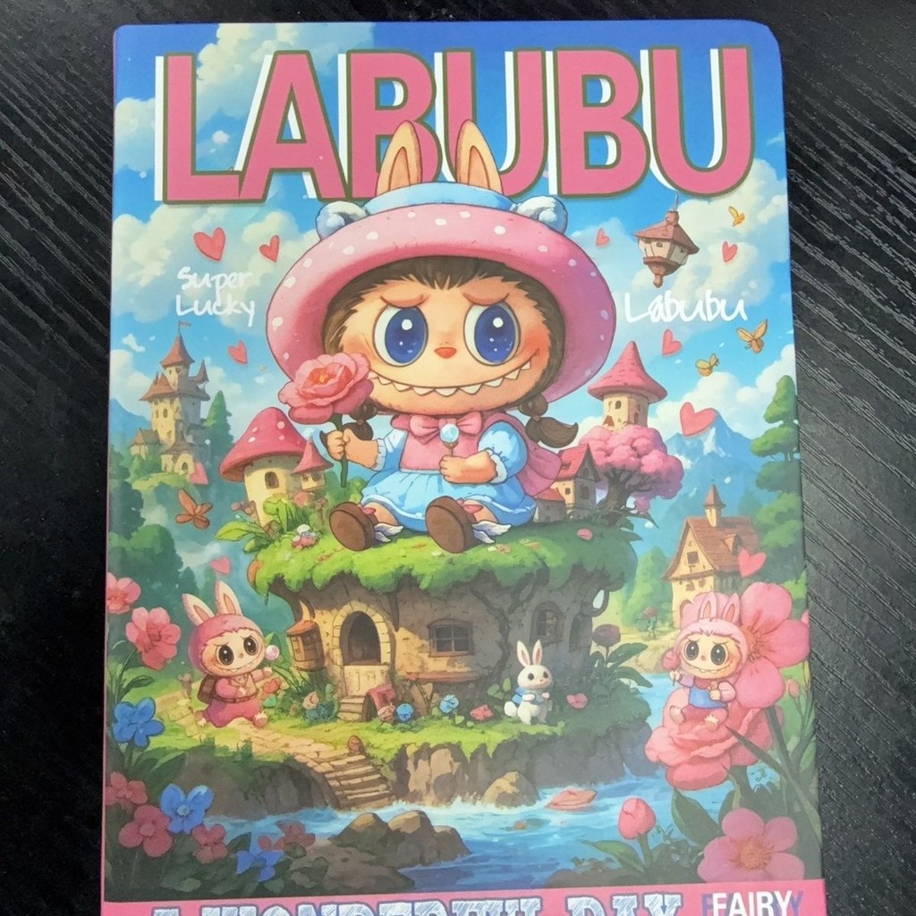 [Ready Stock] Labubu Hard Shell Book Color Page HD Handbook Student ...