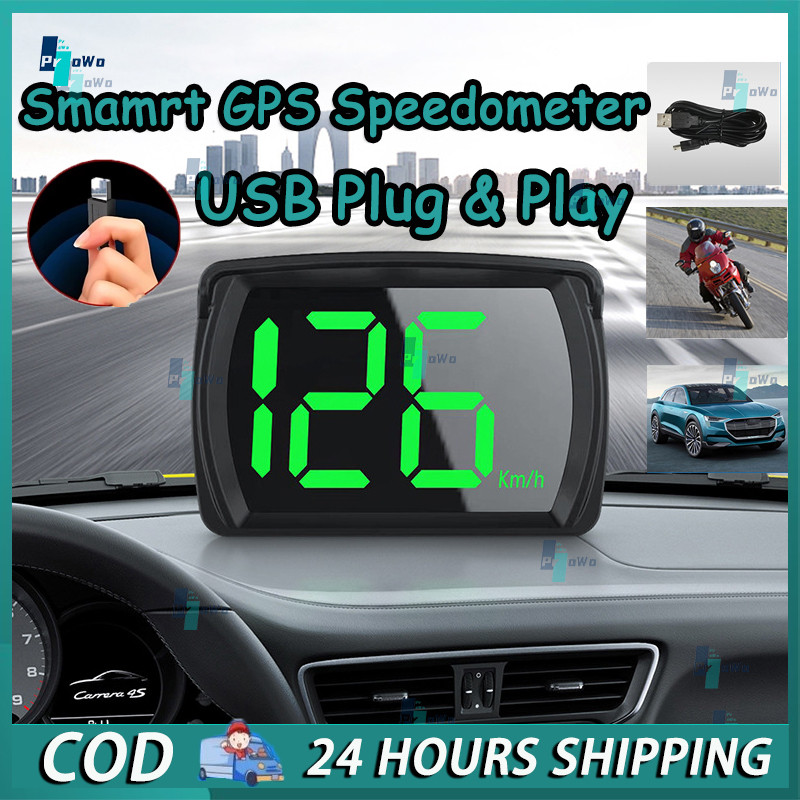 Car HUD Headup Display KM/H MPH GPS Digital Speedometer For All Car ...