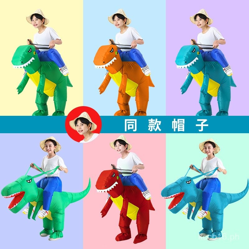 Inflatable Dinosaur Costume for Kids, Rideable Ride-On Toy, Funny ...