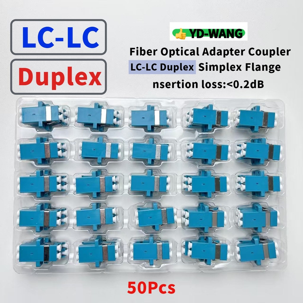 50Pcs LC UPC Duplex single-mode Fiber optic Adapter LC APC Optical ...