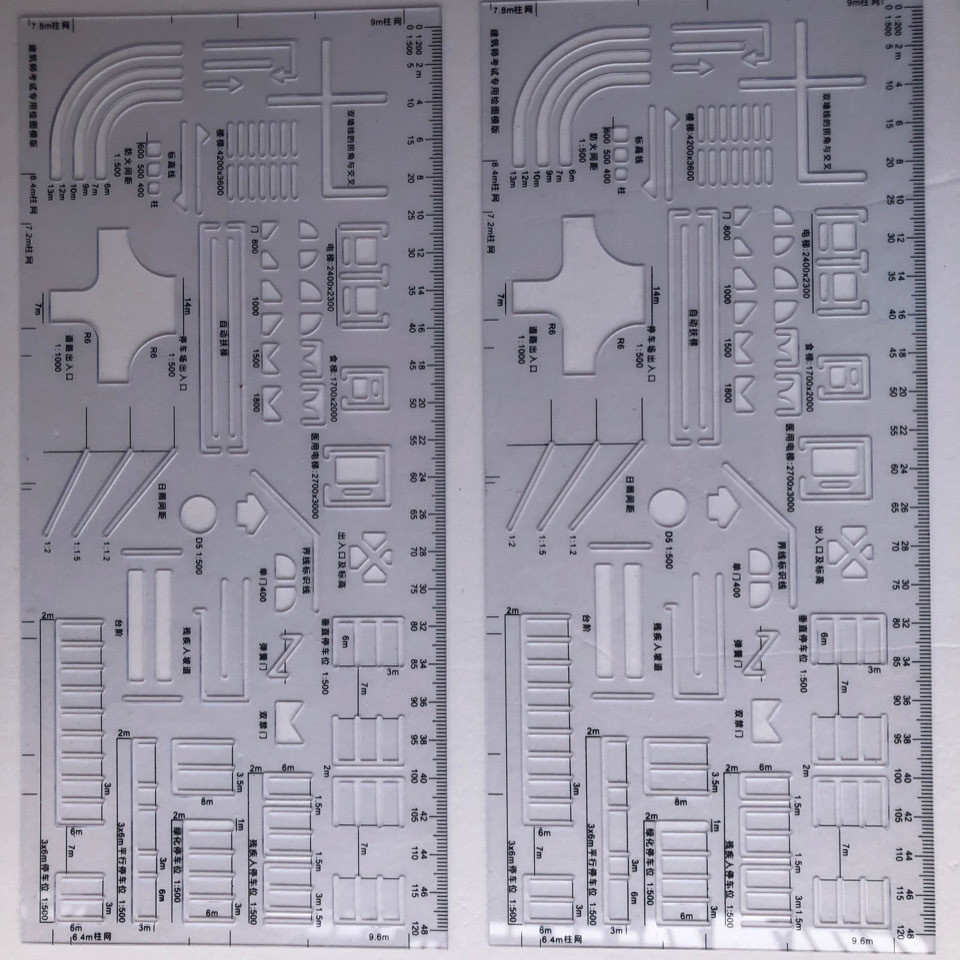 Multifunctional Architectural Design Plan Drawing Template Ruler for ...