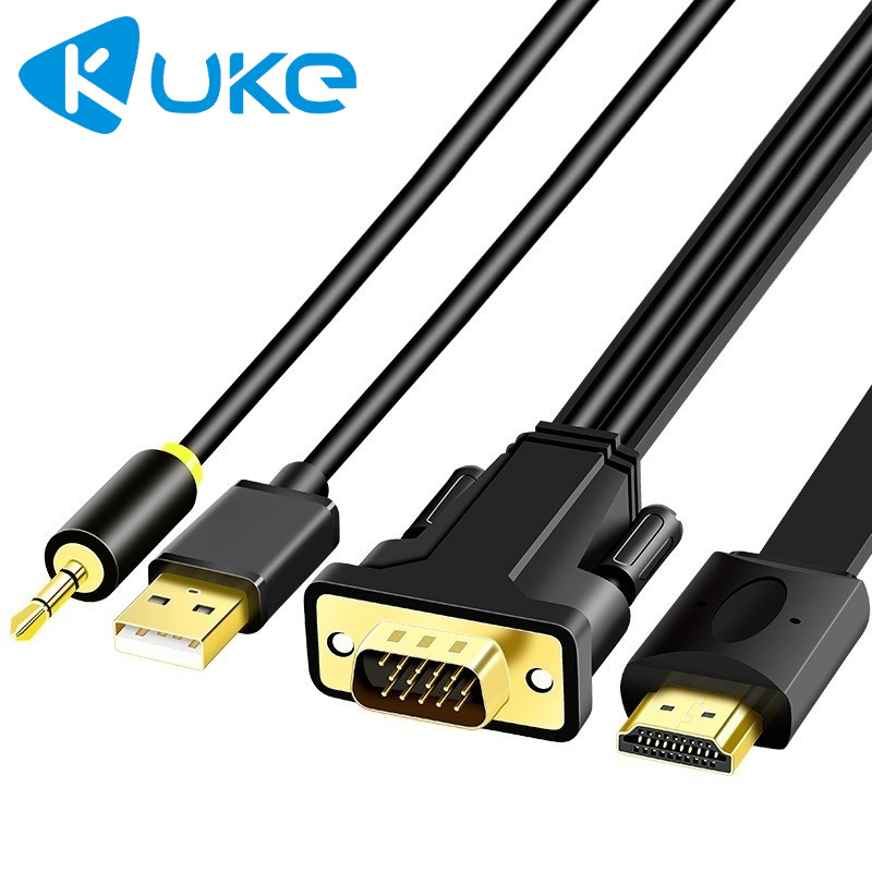 VGA To HDMI Cable With Audio Transmission 4K/60HZ High-Definition ...