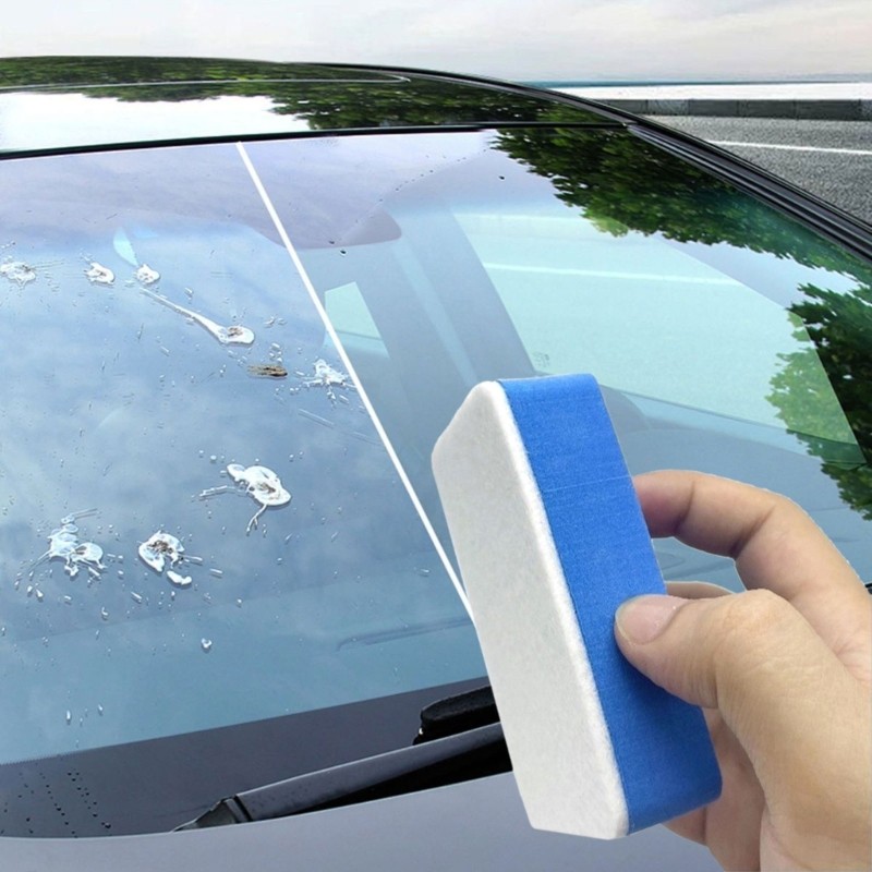 บิ๊กเซล Car Glass Oil Film Cleaning Sponge Universal Car Windshield ...
