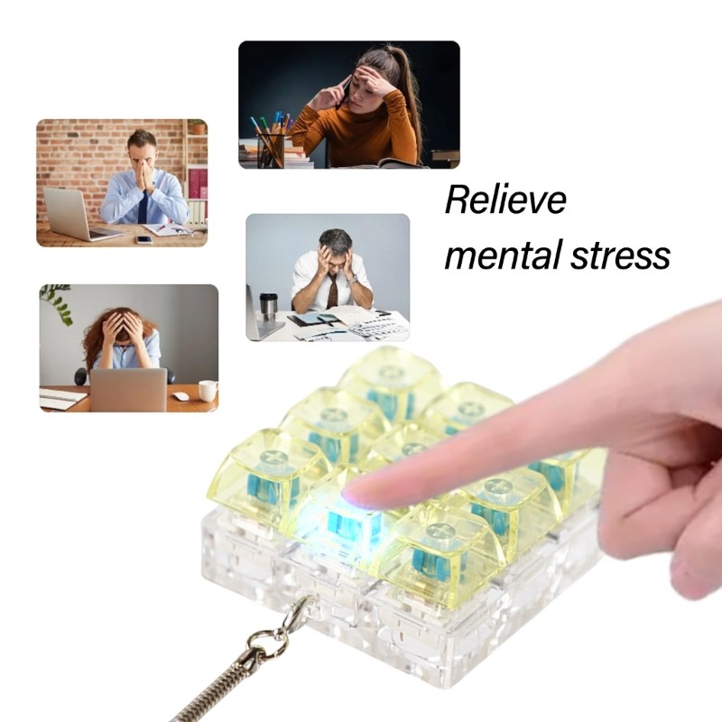 Treeling 9 Button Tactile Switches Keychains Desk Toy Colorful ...