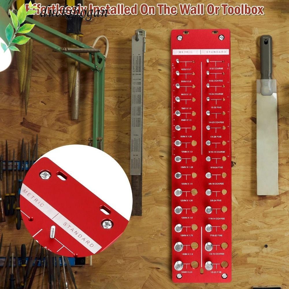 Stainless Steel Bolt Gauge Card - Double-Sided Thread Checker For Metric & Imperial Screws (Pocket Size)