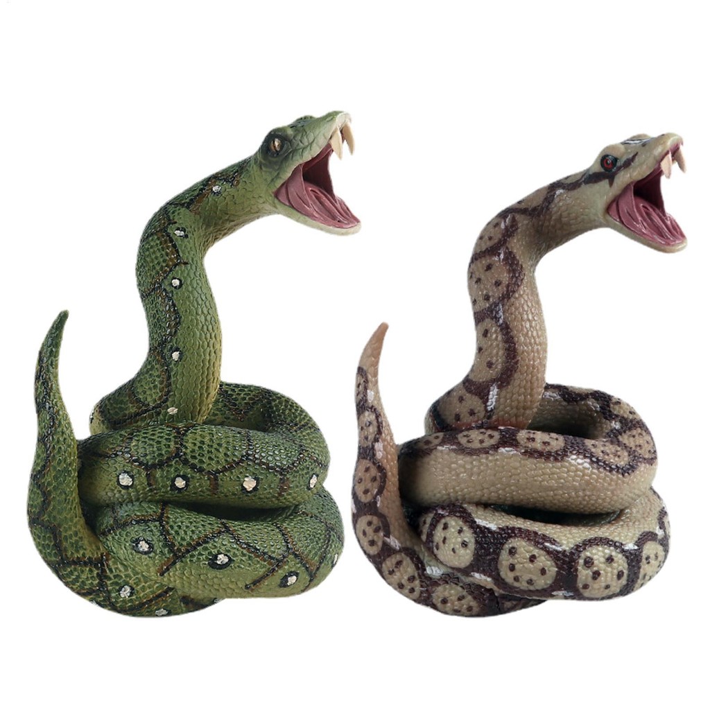 Snake Toys Scary Prank Spooky Fake Snake Model Pythons Snake Toy Figure ...