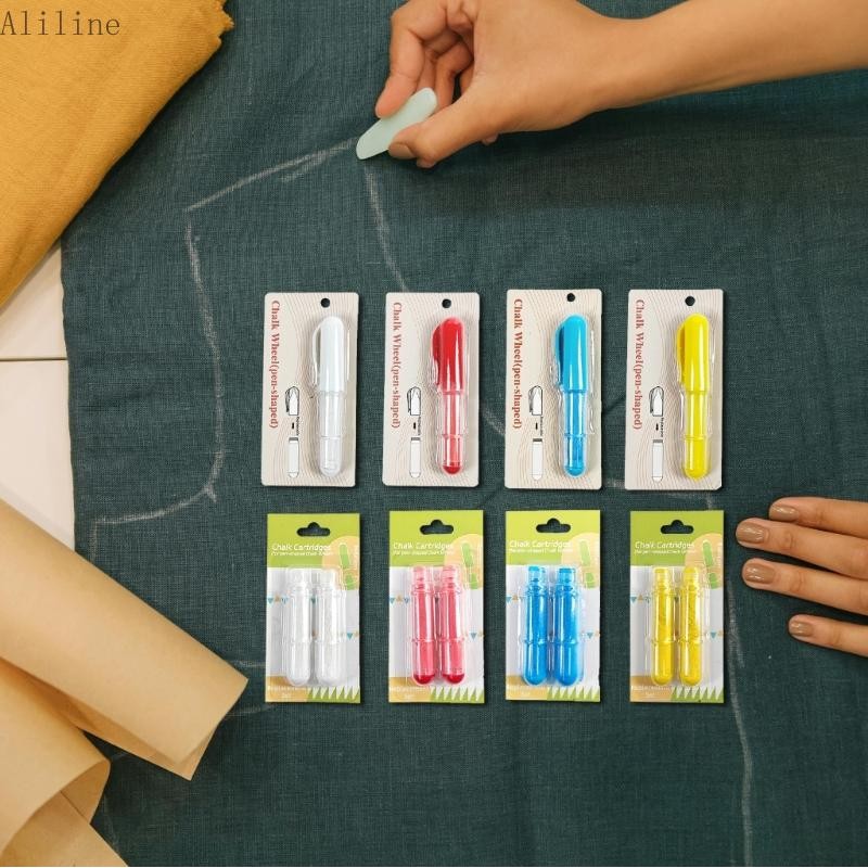 Alilin Pen-shaped Chalk Wheel Fabric Chalk Marker Erasable Fabric Chalk ...