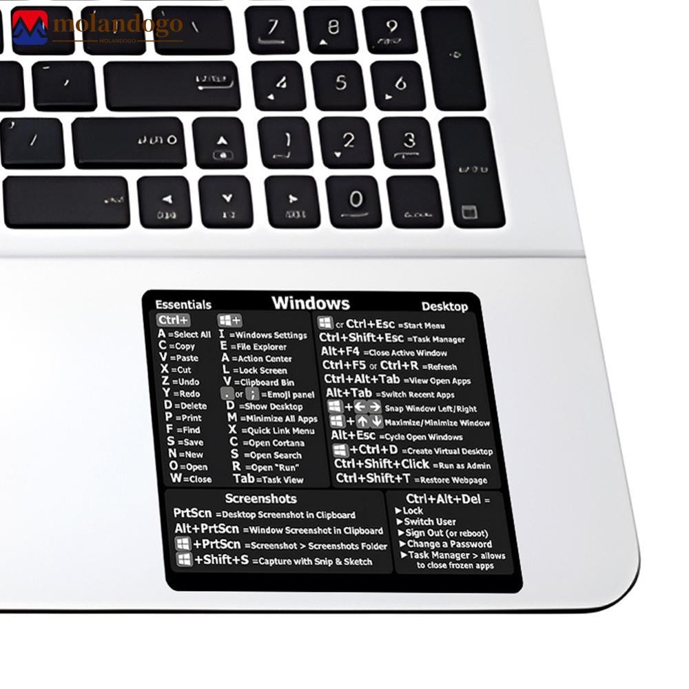 MOLANDOGO Shortcuts Sticker for System Shortcut Key Sticker for 13-16 ...
