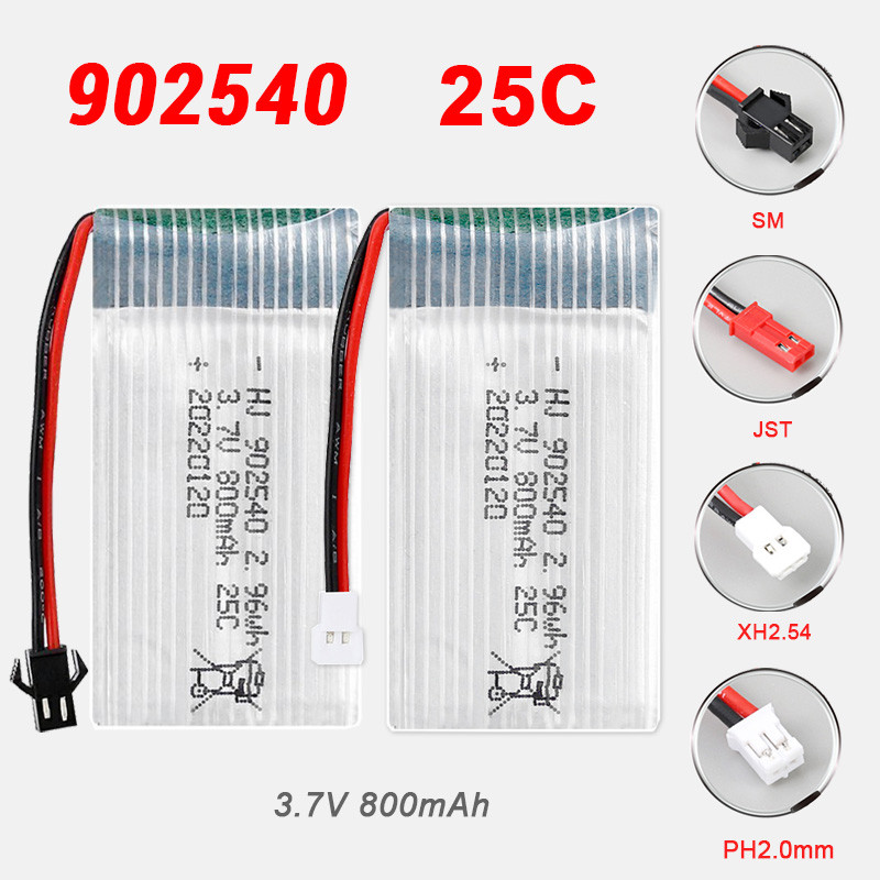 3.7V 800mAh Li-po Battery JST plug for Syma X5SC X5SW TK M68 MJX X705C SG600 RC