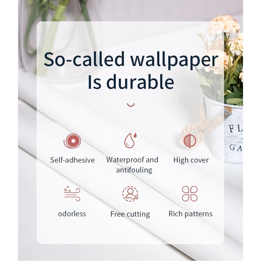 [WK]3D adhesive wallpaper bedroom living room background TV wall ...