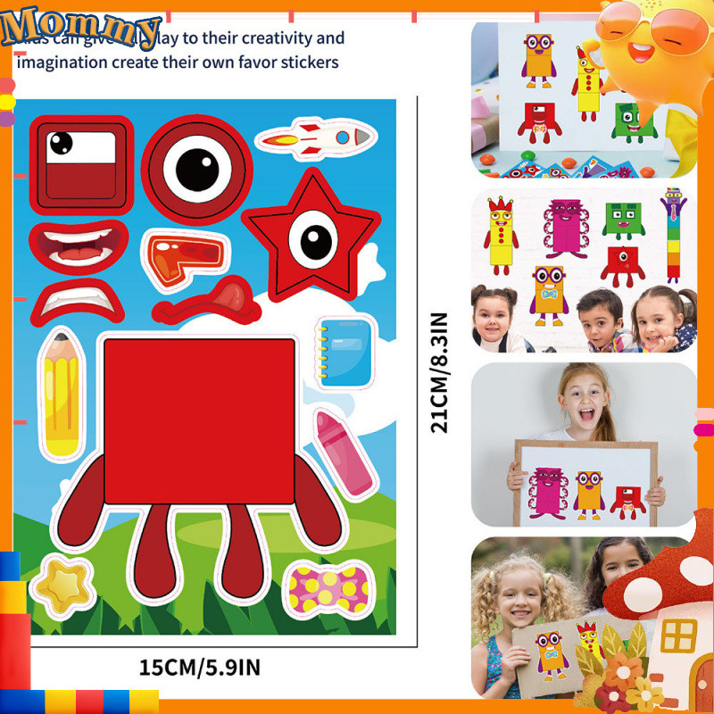 8 PCS Cartoon Enlightenment Animation Numberblocks Series Puzzle ...