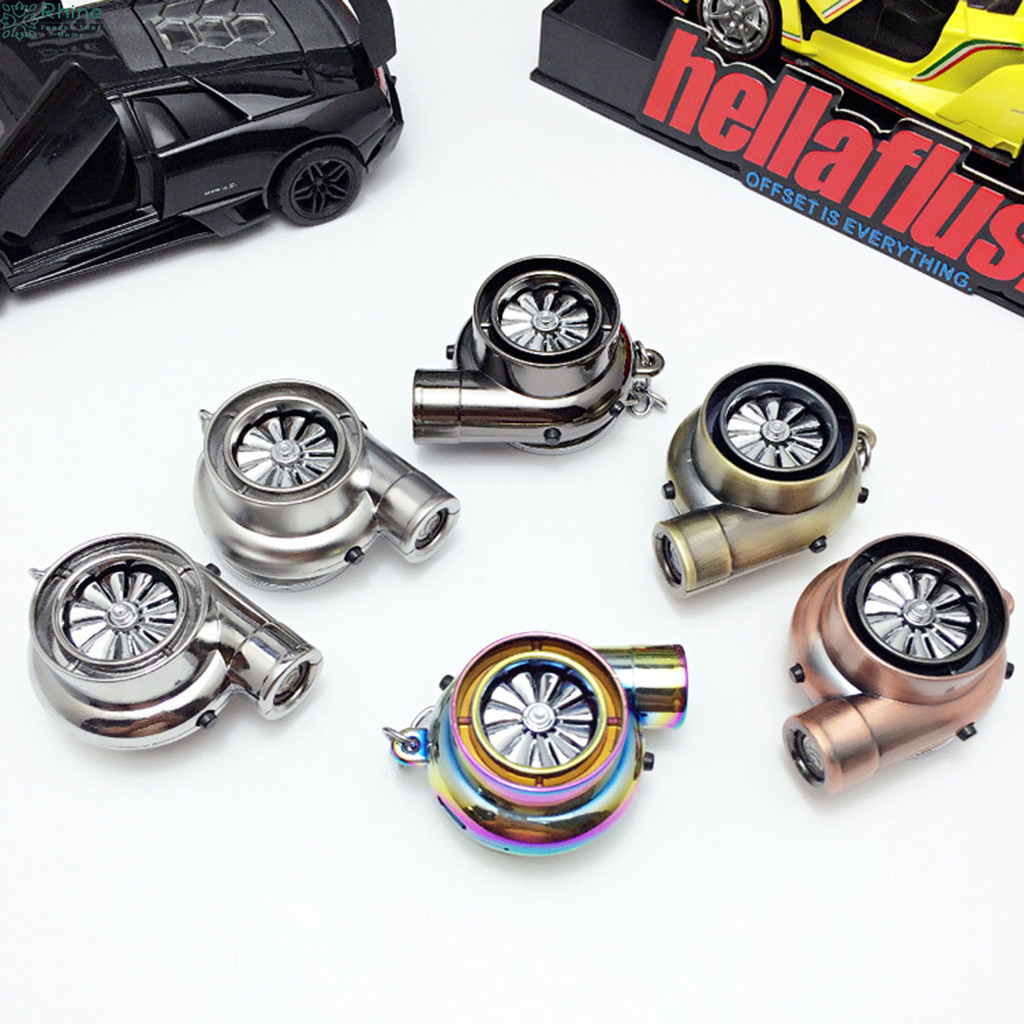 Rhine Car Metal Keyring Sound Turbo Key Sleeve Bearing Spinning Model ...