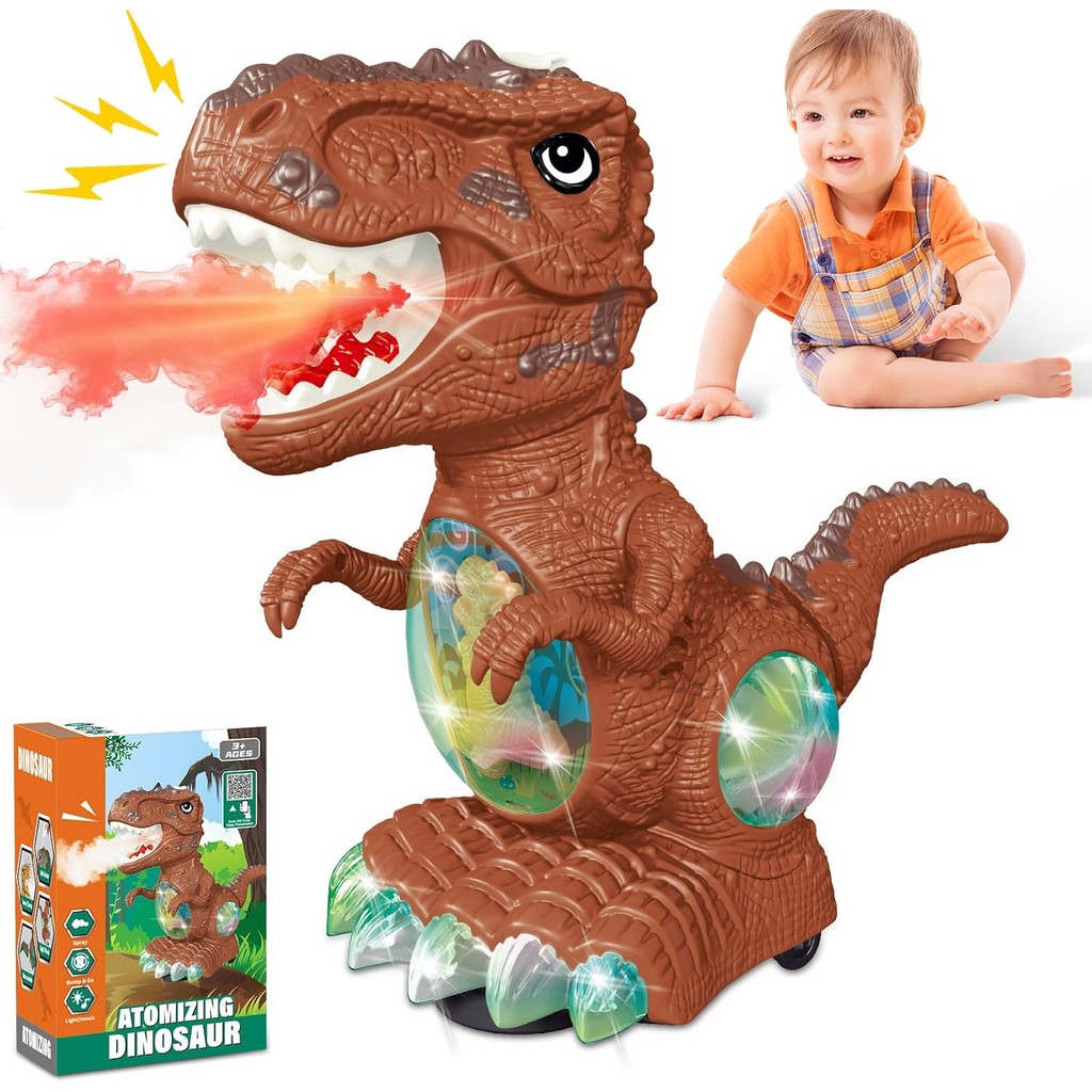 Dinosaur Toys for Toddlers 1-3, Roaring Light Up Dino Toys for