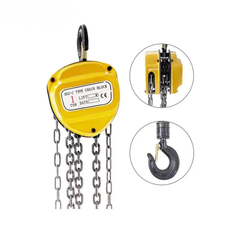 1/2T Chain Hoist Anti-Rust Manual Chain Block 10/20FT 3m/6m with Two ...