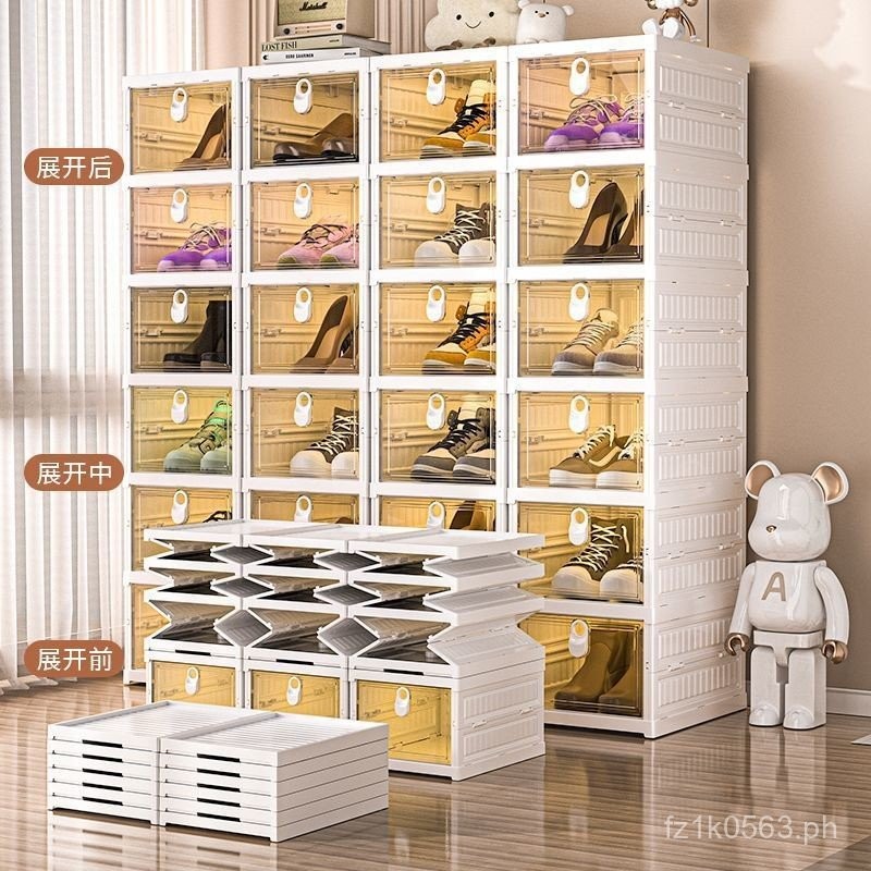 No-Installation Wall-Mounted Storage Multi-Functional Entryway Shoe ...