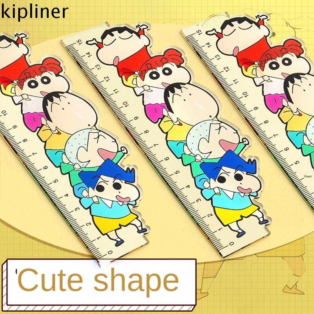 KIPLINER 15CM Straight Rulers, Cartoon Acrylic Crayon Shin-chan Ruler ...