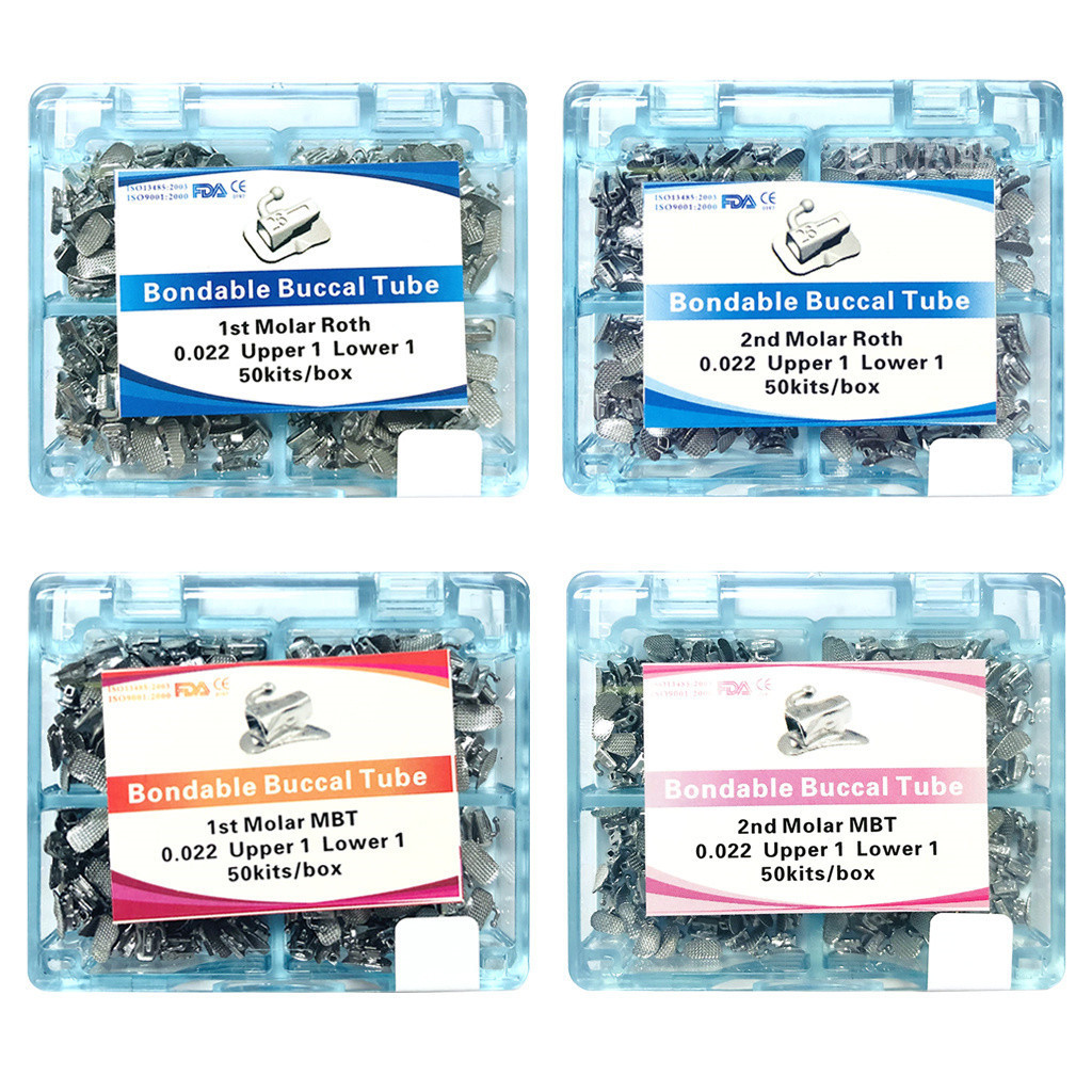 AZDENT Dental Supplies 200-Piece Dental Orthodontic Buccal Tube Set 1st 2nd Molar J 462453