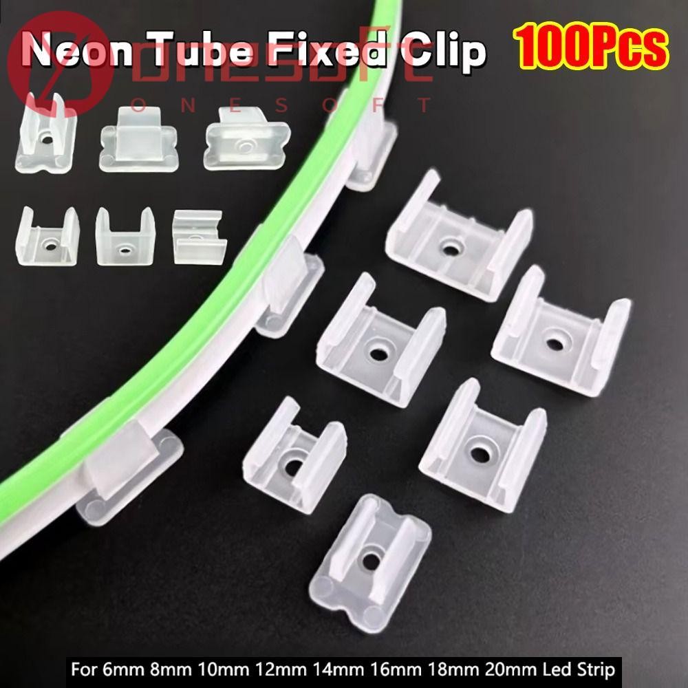 ONE-SOFTNESS 100Pcs LED Strip Fixed Clips, Plastic Lamp Holder Fitting ...