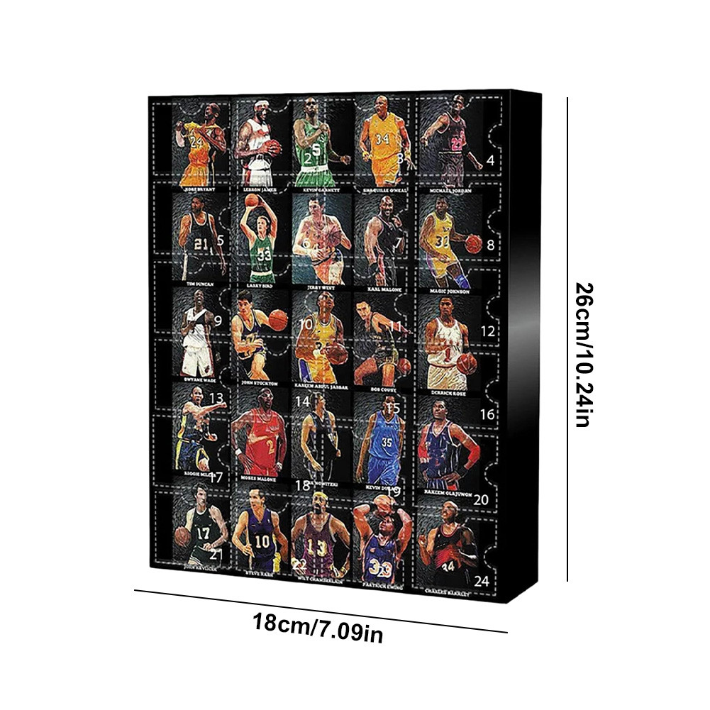 Basketball Advent Calendar 2024 Collectible Mini Figures Xmas Countdown
