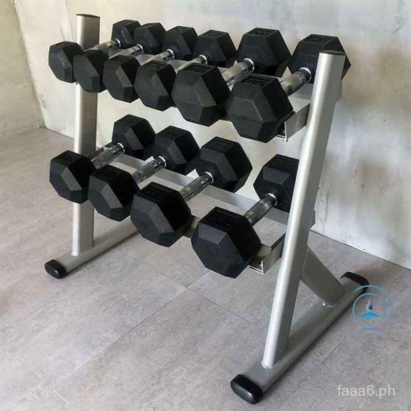 Home Commercial Fitness Equipment Double Layer Dumbbell Rack Corner ...