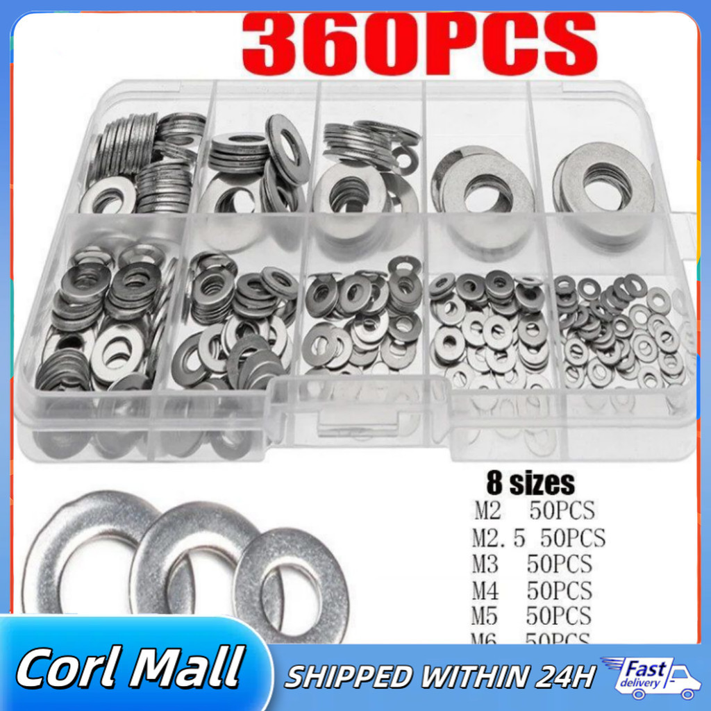 thumbnail image 2 of Colorful Aluminum Flat Washers Assortment Kit – M3 M4 M5 M6 M8 M10 M12 Metric Spacers & Gasket Rings 2 of 6