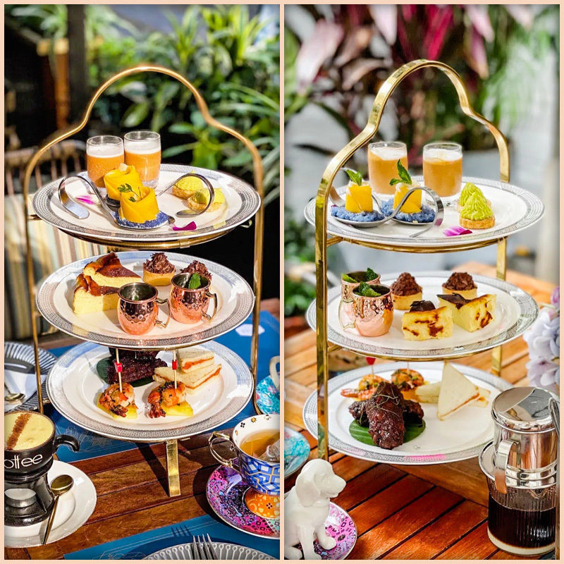 Hotel Gold Three-Tier Afternoon Tea Cake Dessert Tray Display Stand ...