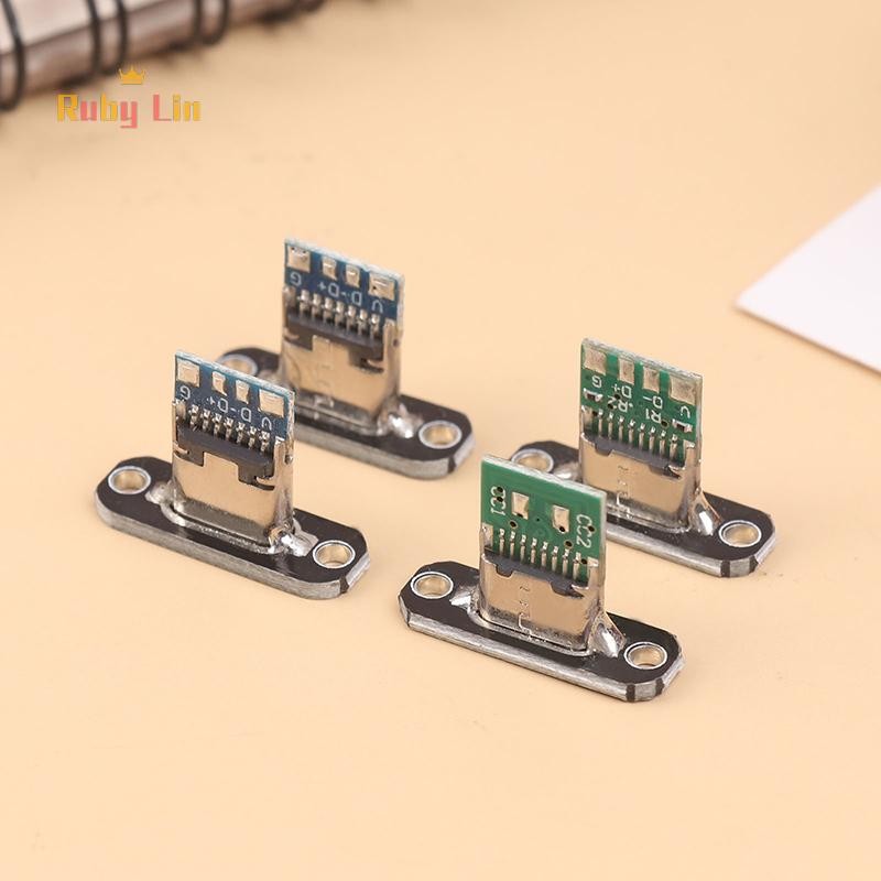 Ruby Lin 5Pcs USB 3.1 Type C Socket With Screw Fixing Plate Type-C USB ...