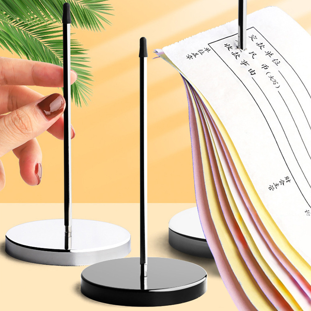Restaurant Stainless Steel Memo Holder Spike Durable Notice Stand for ...